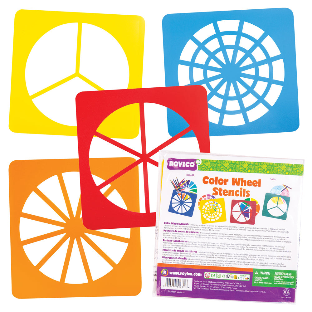 Roylco Colour Wheel Stencils (Pack of 4)