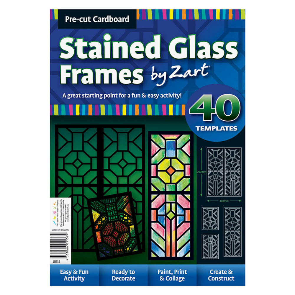 Cardboard Stained Glass Frames 20pcs