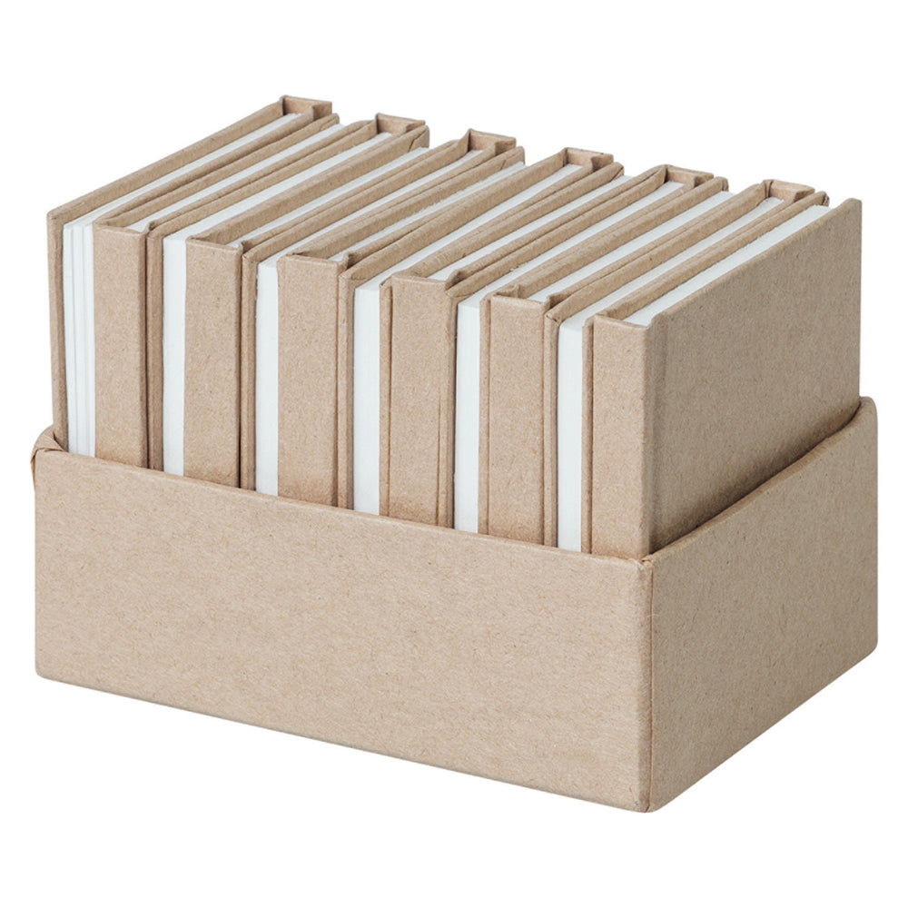 Kraft Mini Notebooks 12pcs (7.5x7.5cm)