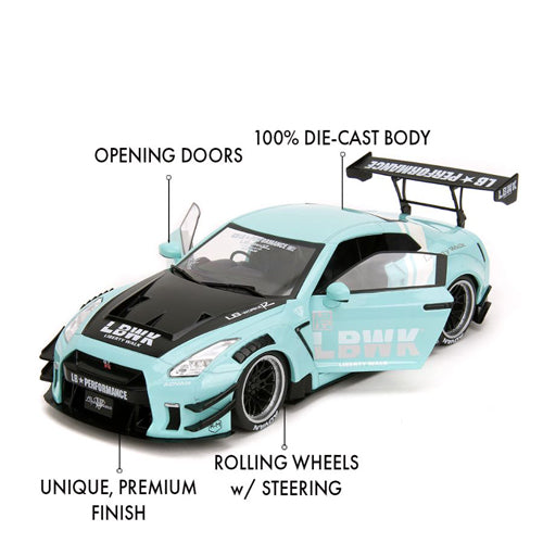 Pink Slips Nissan GT-R R35 Liberty Walk Body Kit Type 2.0 1:18 Scale