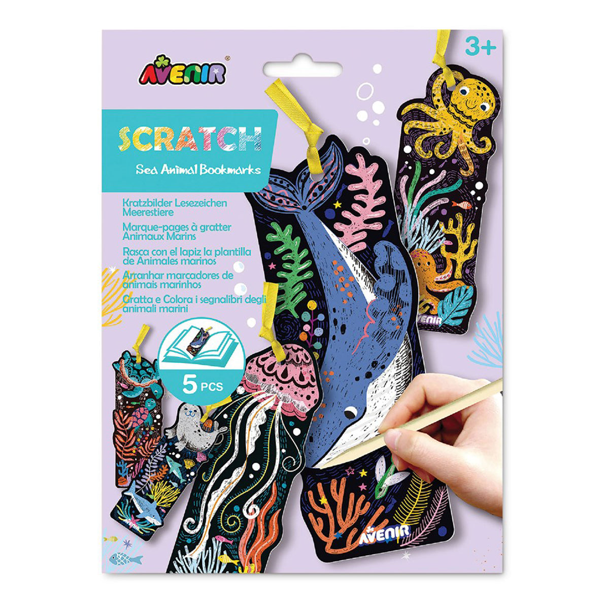 Avenir Sea Animal Scratch Bookmarks