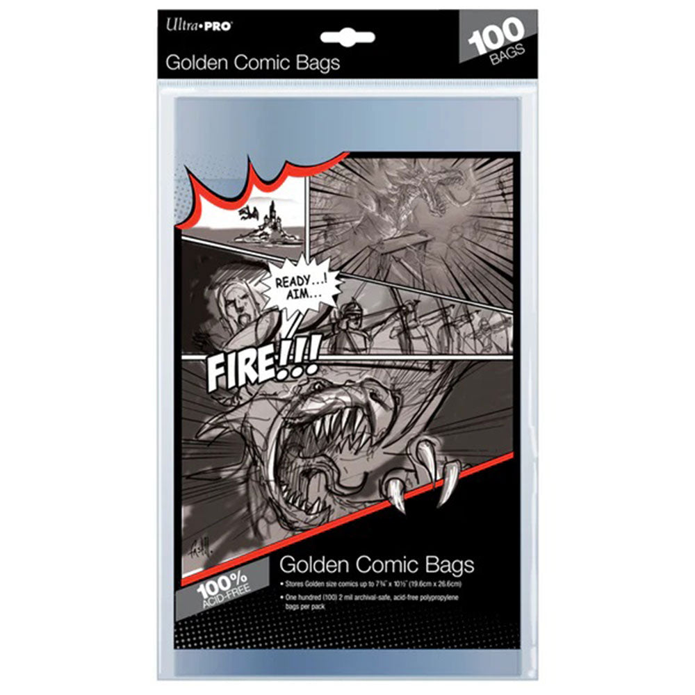 Ultra Pro Golden Size Comic Bags (8x11in)
