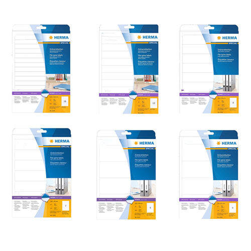 Herma File Spine Labels A4 25pc (White)