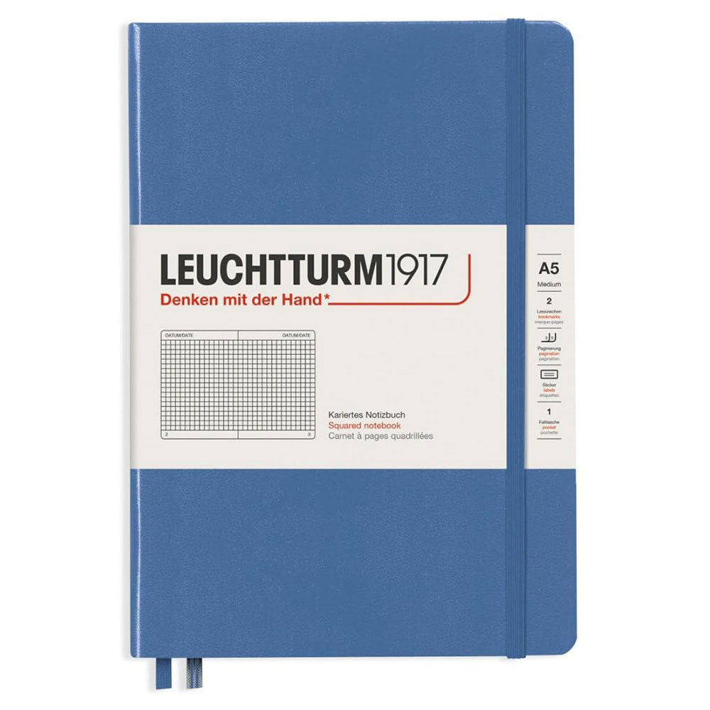 leuchtturmハードカバー四角ノートブックA5(青)