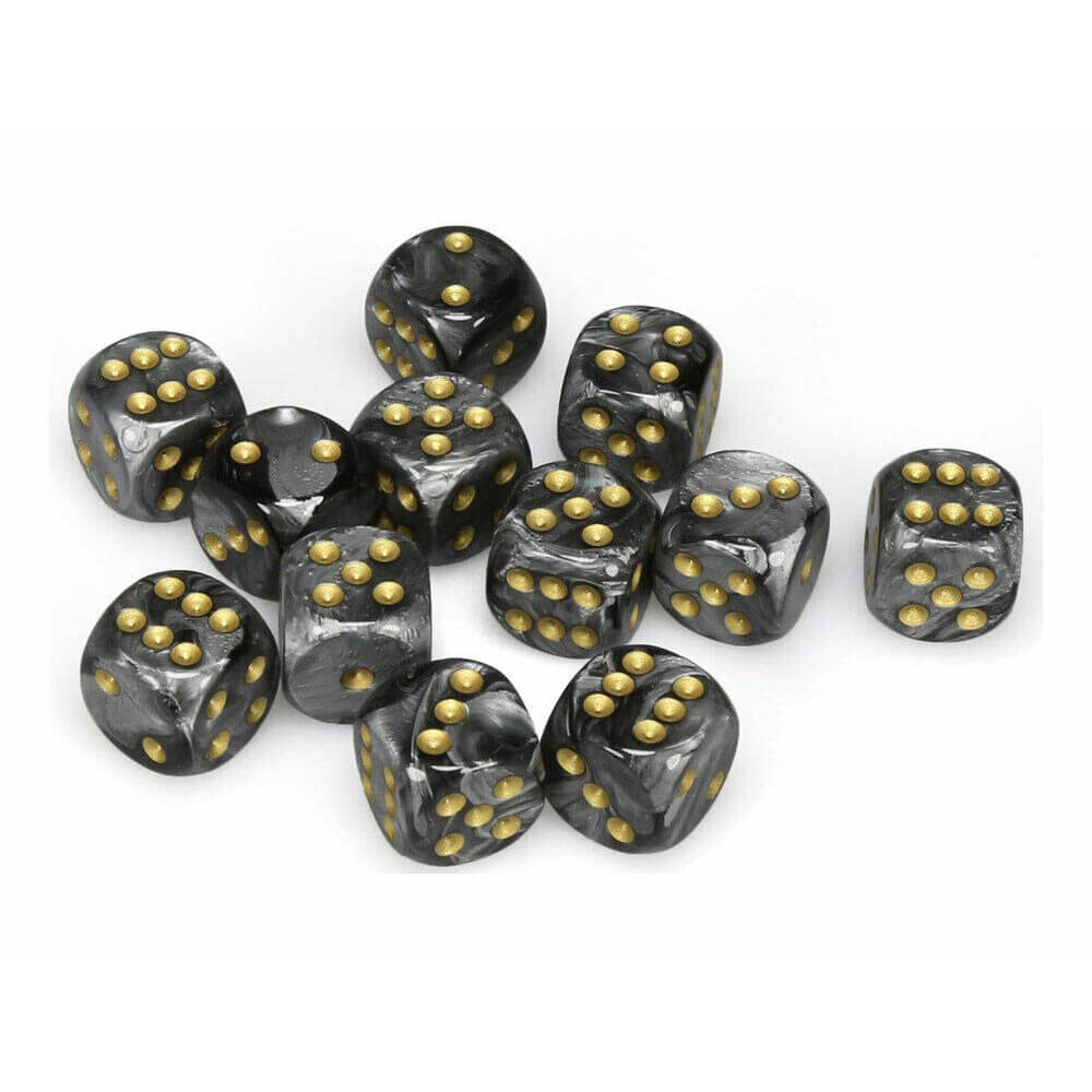 D6 dadi lussuosi 16mm (12 dadi)