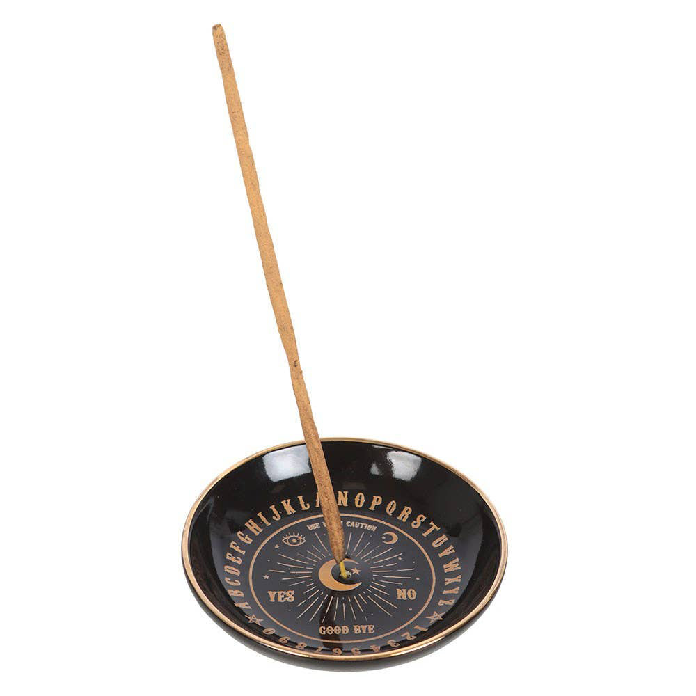 Black and Gold Talking Board Ceramic Incense Holder