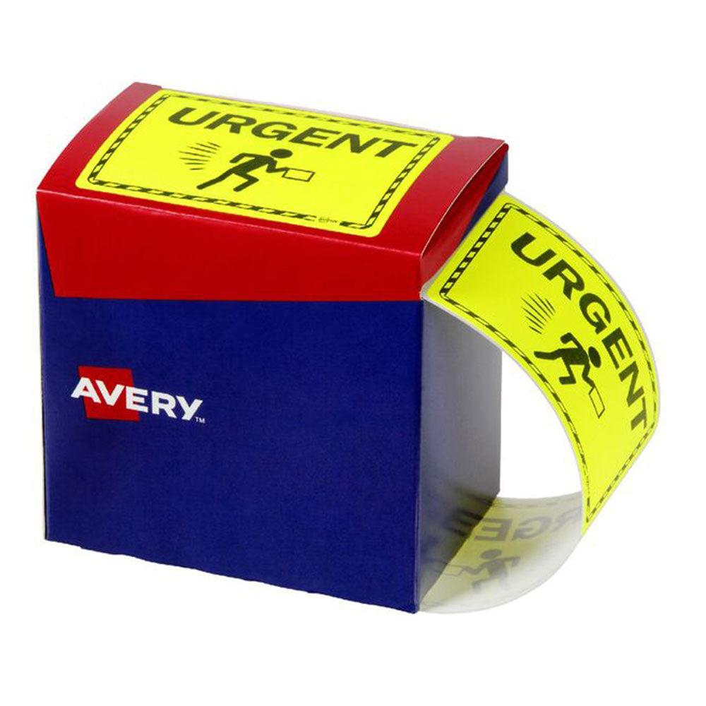 Avery Fluoro Yellow Label 750/Roll (75x100mm)