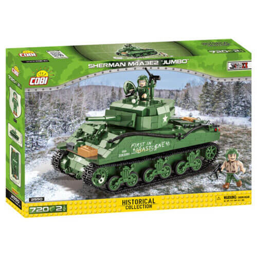 World War II Sherman M4A3E2 "Jumbo" Tank (716pcs)