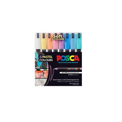 Uni Posca Extra Fine Tip Paint Marker (8pk)