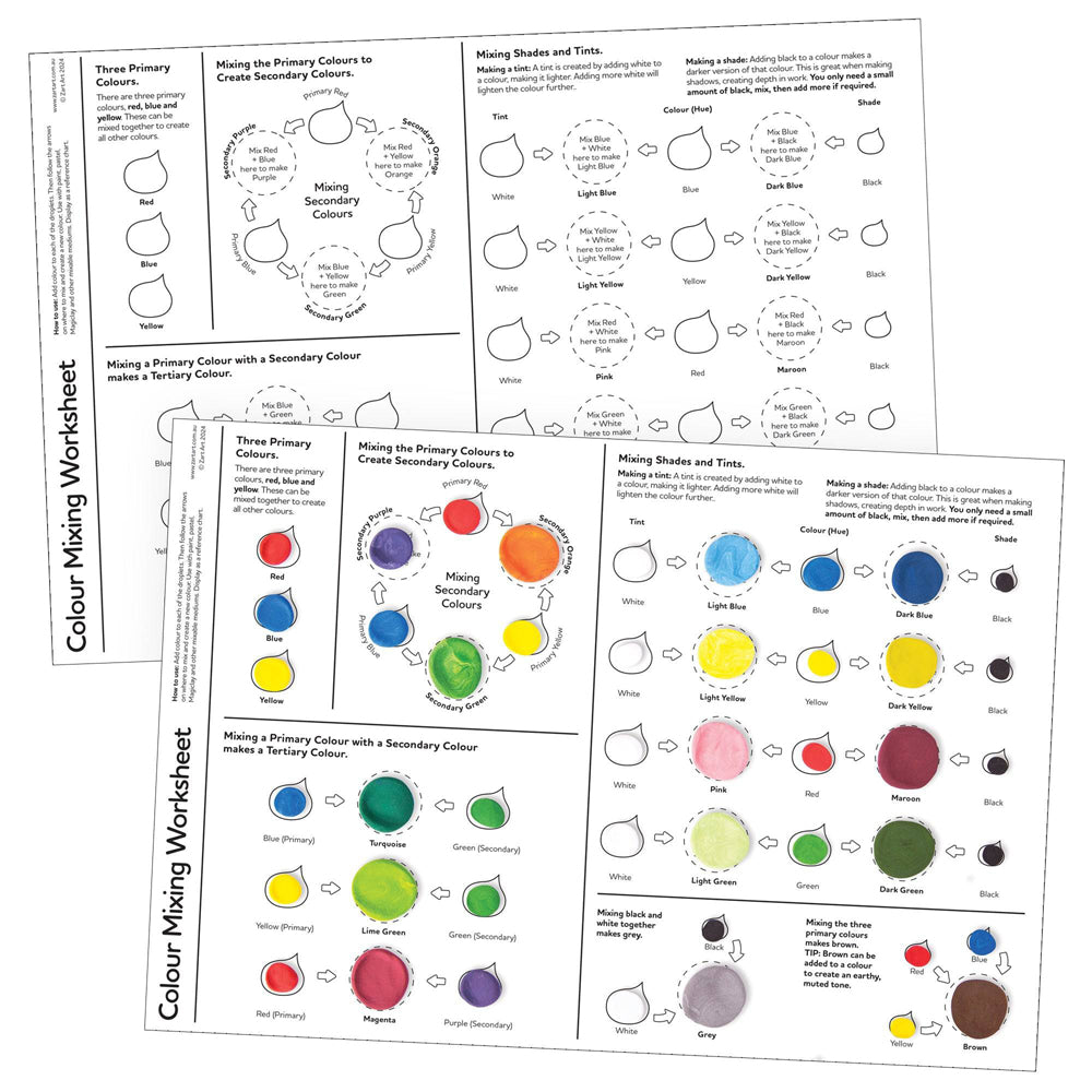 Colour Mixing Worksheet 10pk