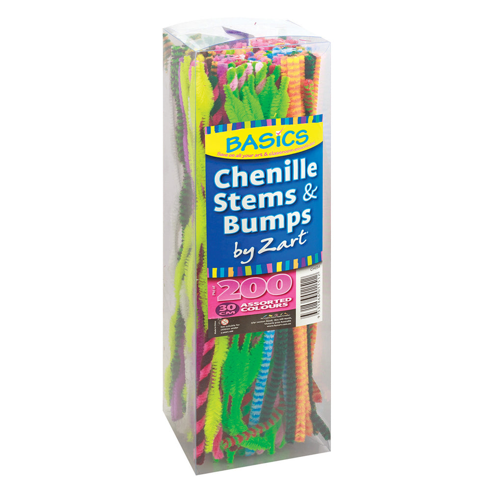 Basics Chenille Stems and Bumps 30cm 200pk