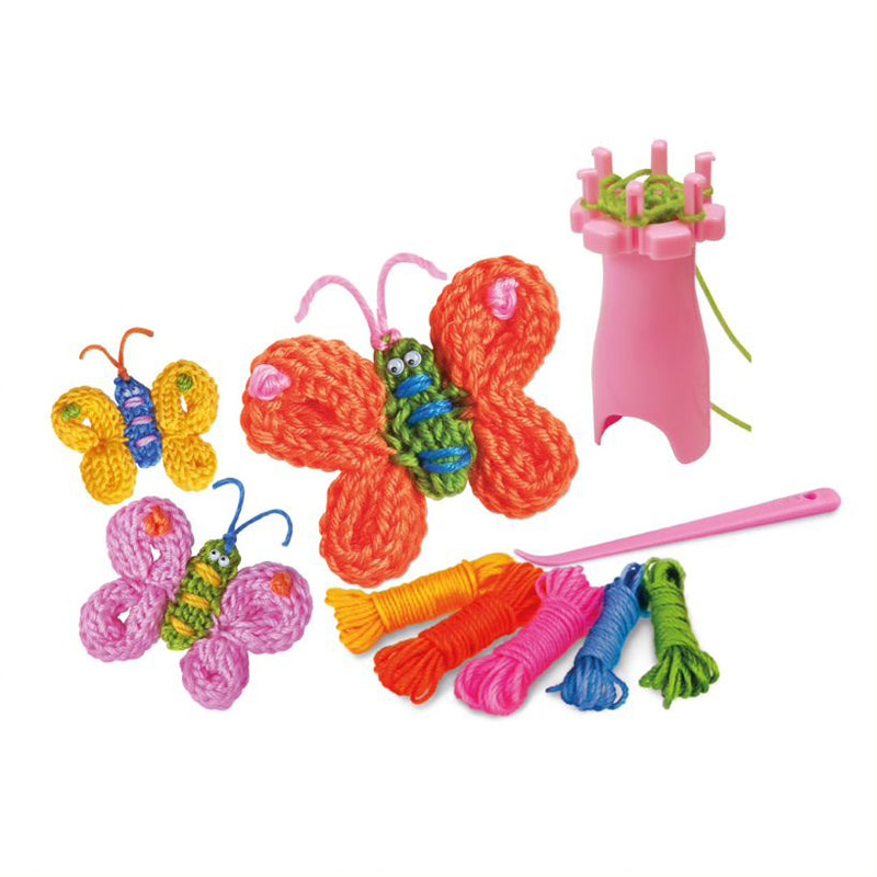 4M Little Craft Spool Knit Butterflies Kit