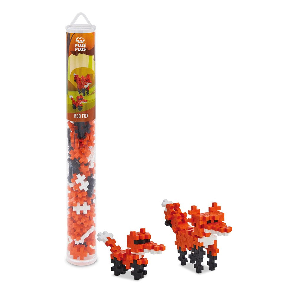 Plus-Plus Red Fox Building Blocks Tube 100pcs