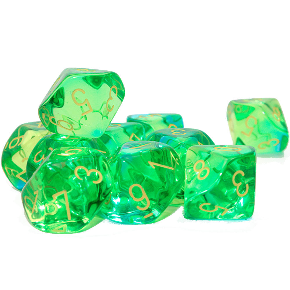 Chessex Gemini Translucent D10 Dice Set