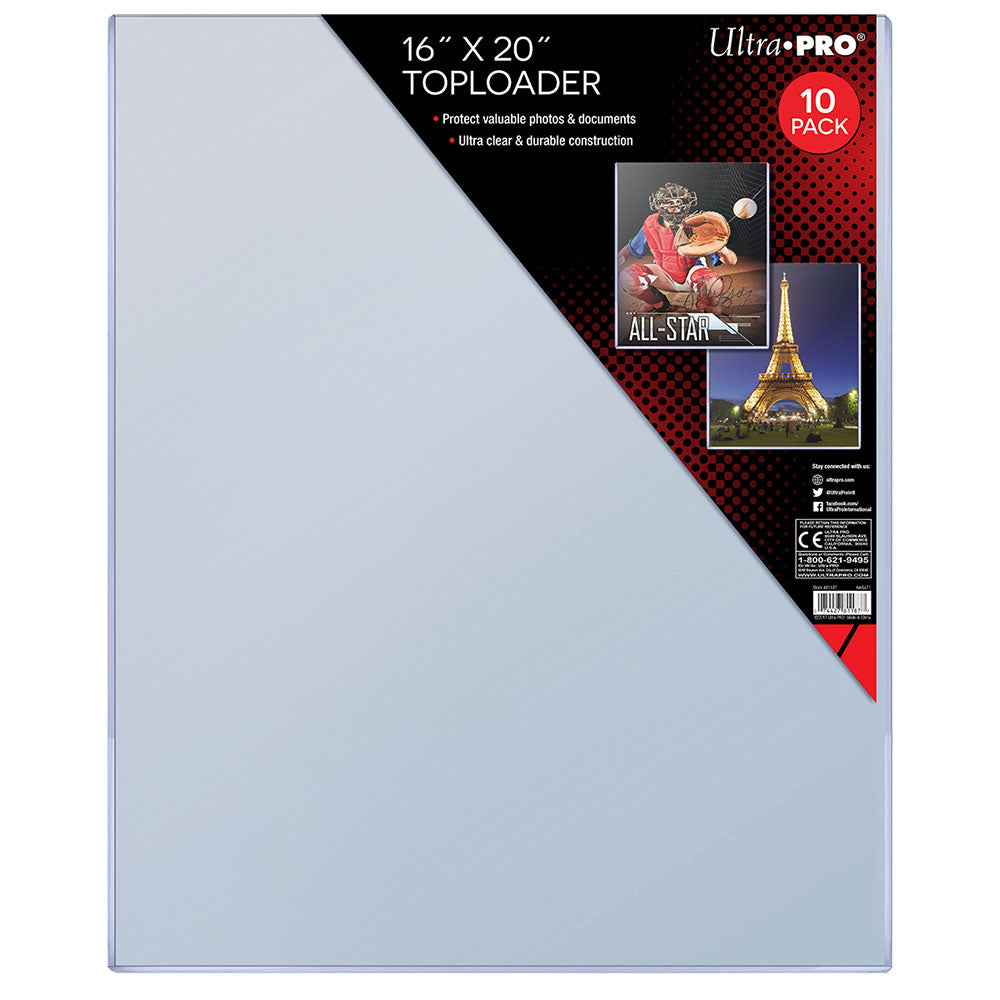 Ultra Pro Toploader Card Protector Sleeves 10pcs (16x20in)