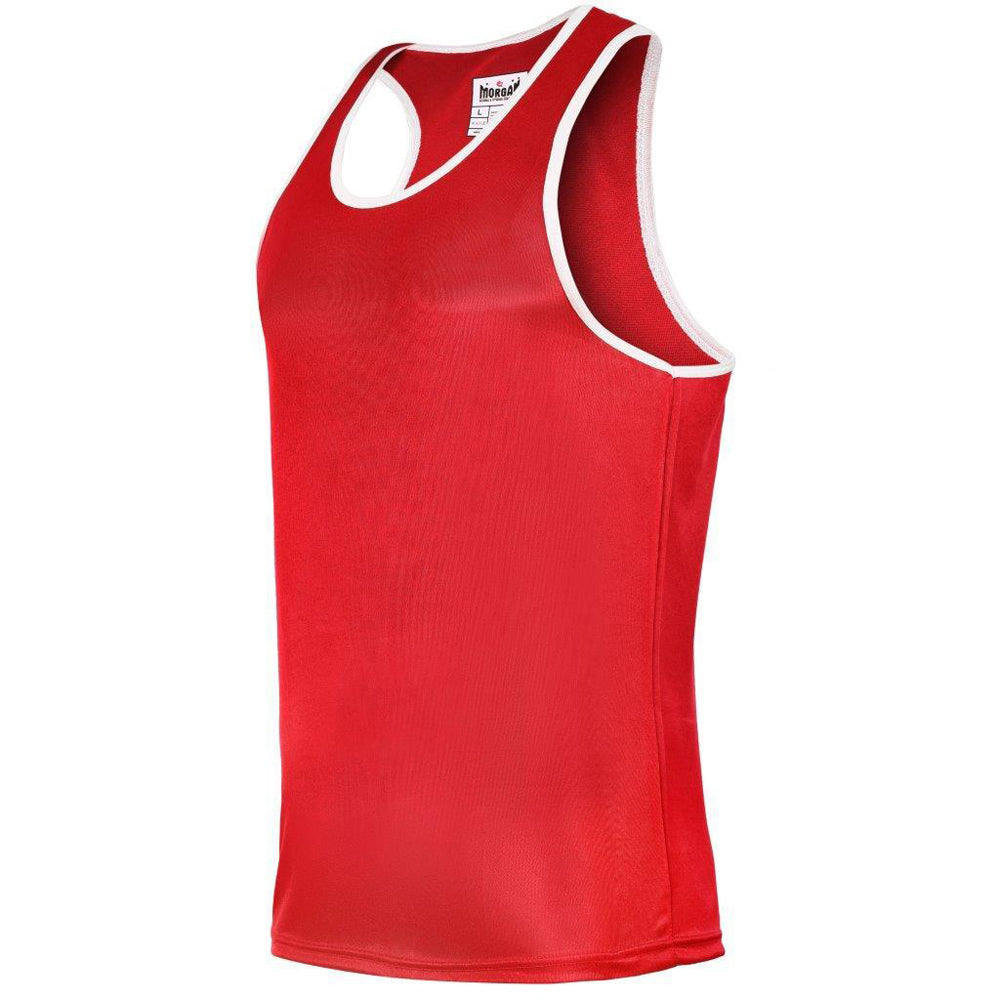 Morgan Boxing Singlet (Red/White)