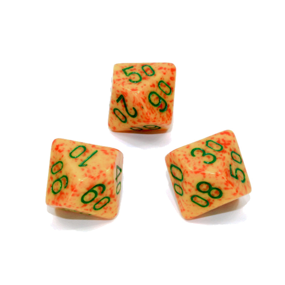Chessex Tens 10 Dice Speckled Polyhedral