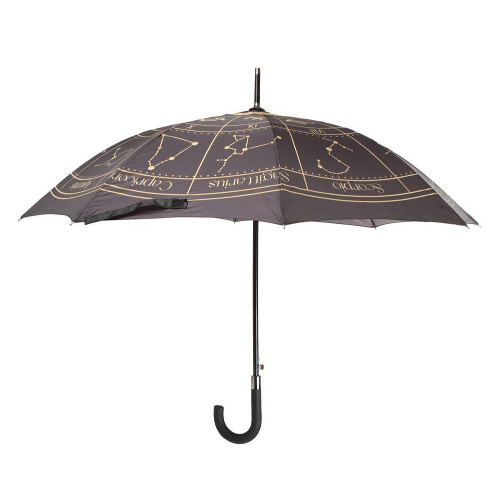 Black Astrology Wheel Polyester Umbrella