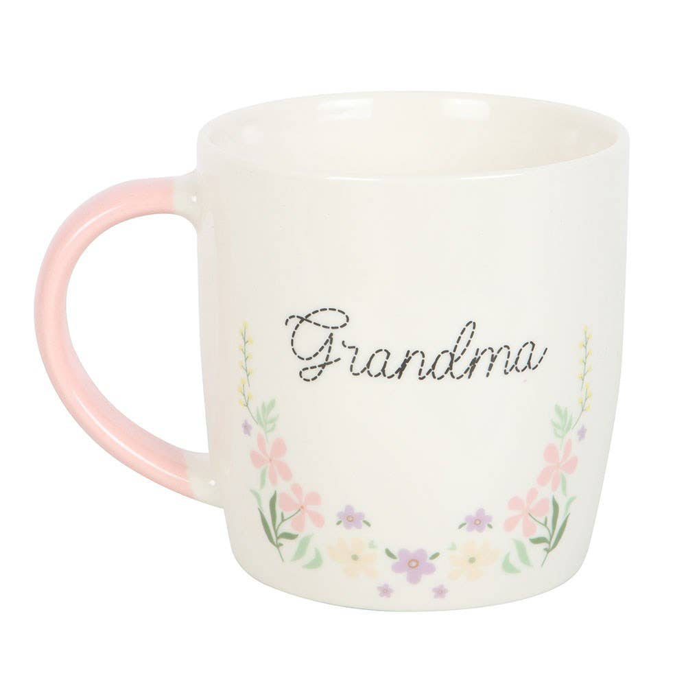 Grandma Pastel Floral Ceramic Mug