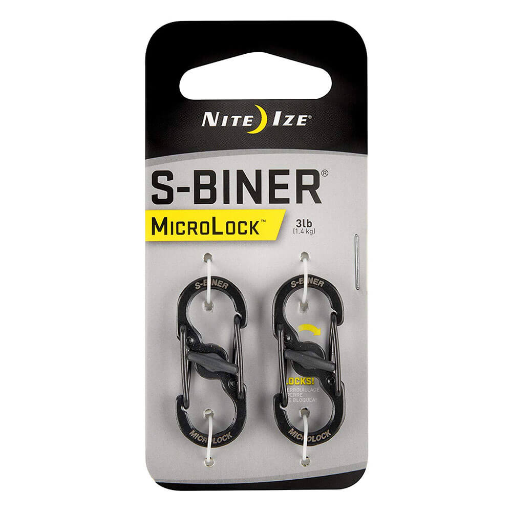 S-biner Microlock acero inoxidable (paquete de 2)