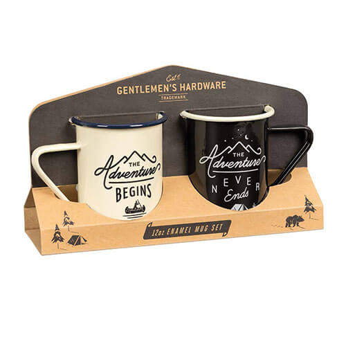 Gentlemen's Hardware Tall Enamel Mugs (Set of 2)